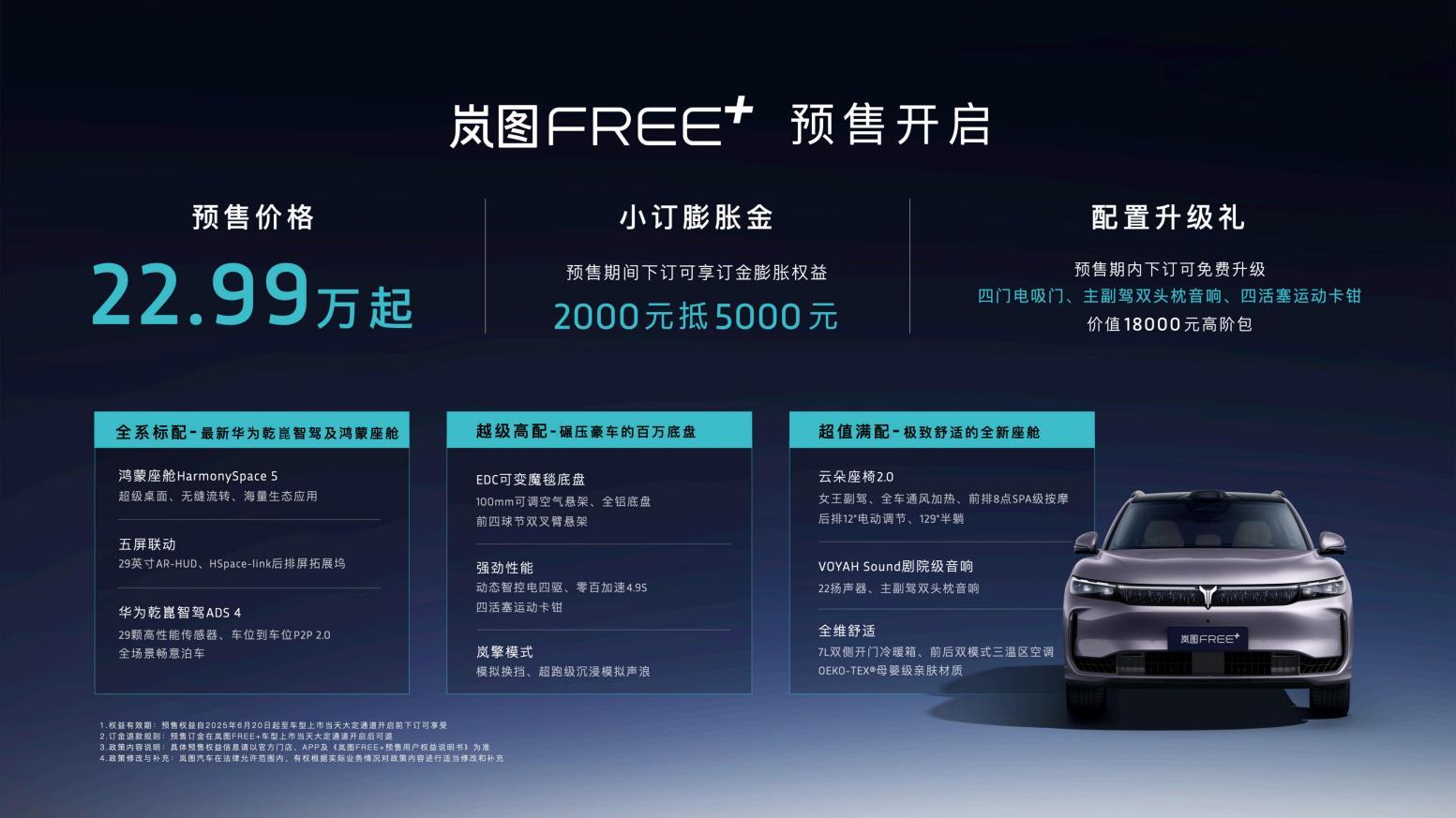 30万级SUV市场变天 岚图FREE+预售22.99万起