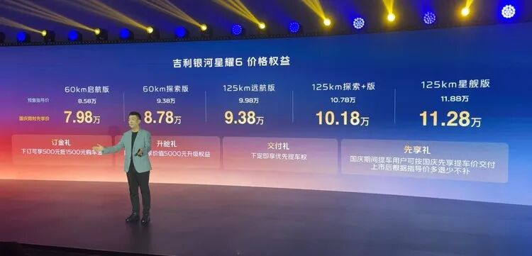 打响国庆价格战！吉利全新绿牌中型车预售价7.98万起